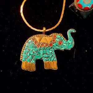 NWOT Tibetan Style HANDMADE Elephant pendant